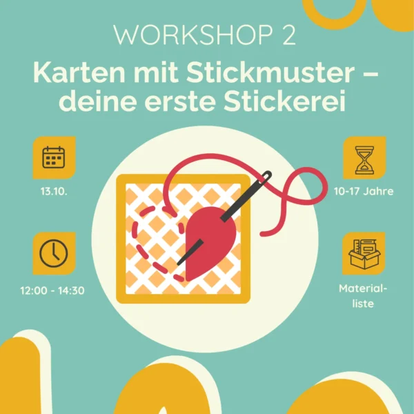 Karten mit Stickmuster – deine erste Stickerei