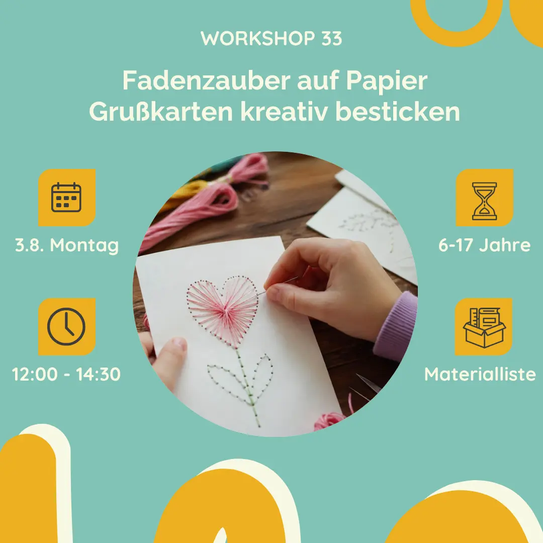 Fadenzauber auf Papier - Grußkarten kreativ besticken