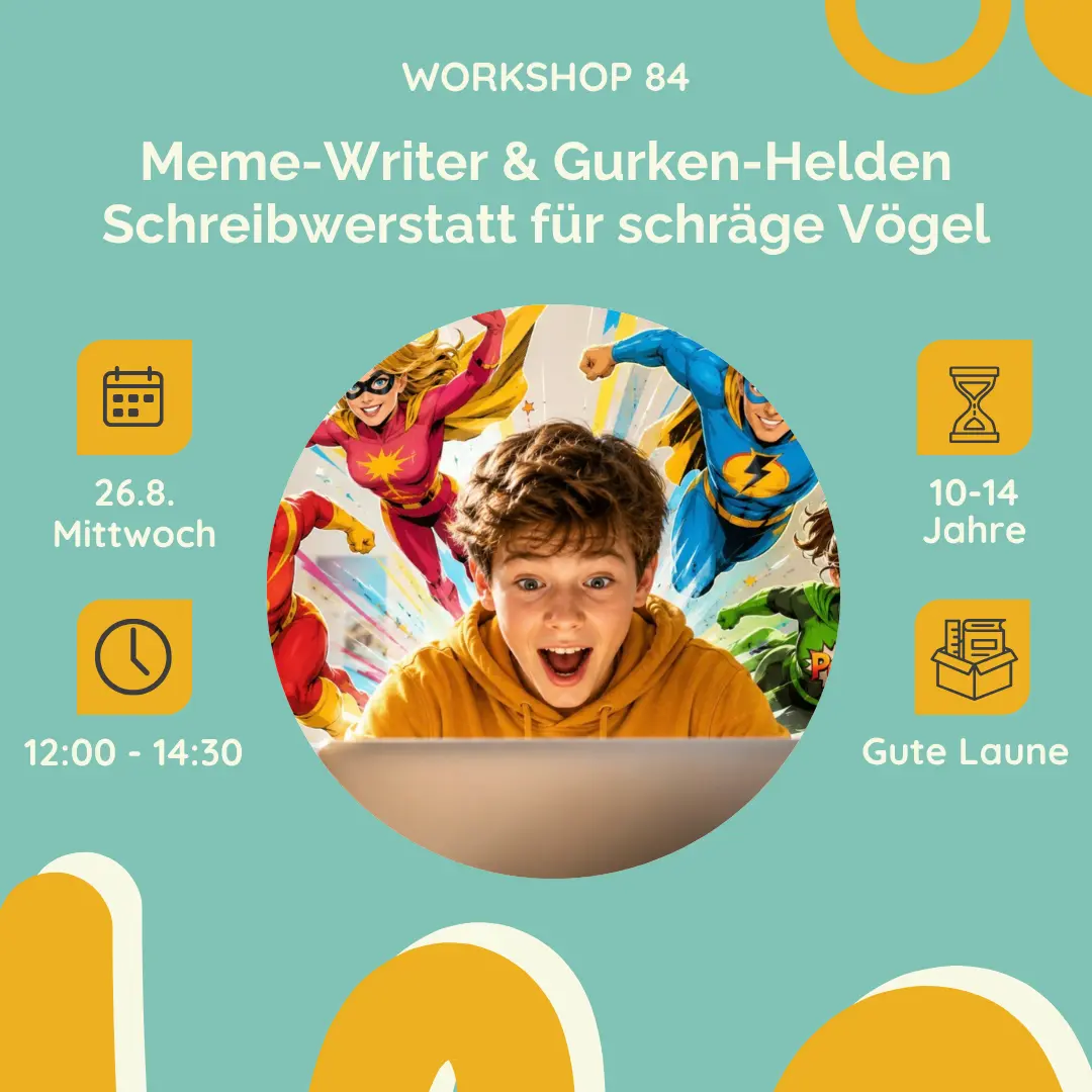 Meme-Writer & Gurken-Helden: Schreibwerstatt für schräge Vögel