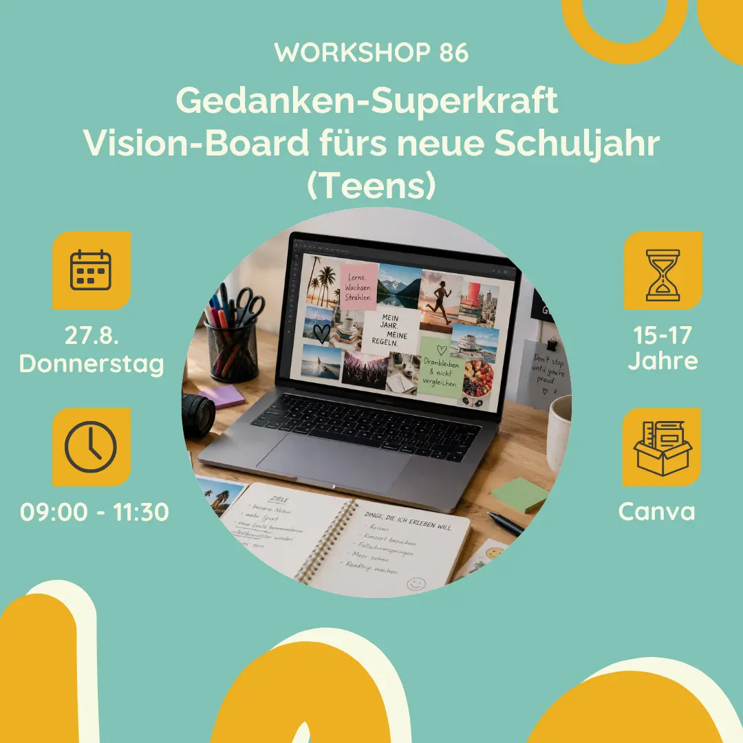 Gedanken-Superkraft: Vision-Board fürs neue Schuljahr (Teens)