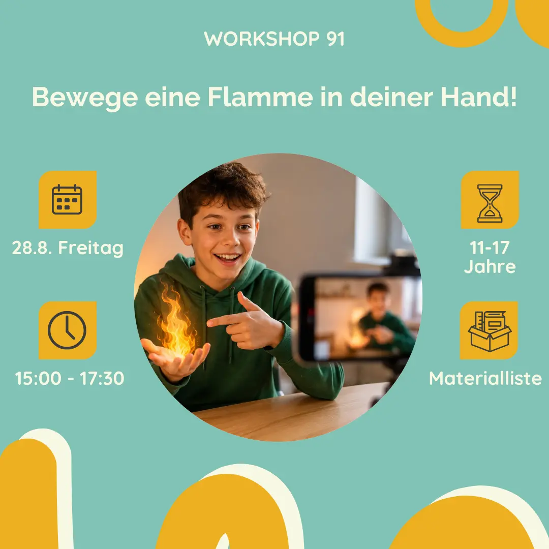 Bewege eine Flamme in deiner Hand!